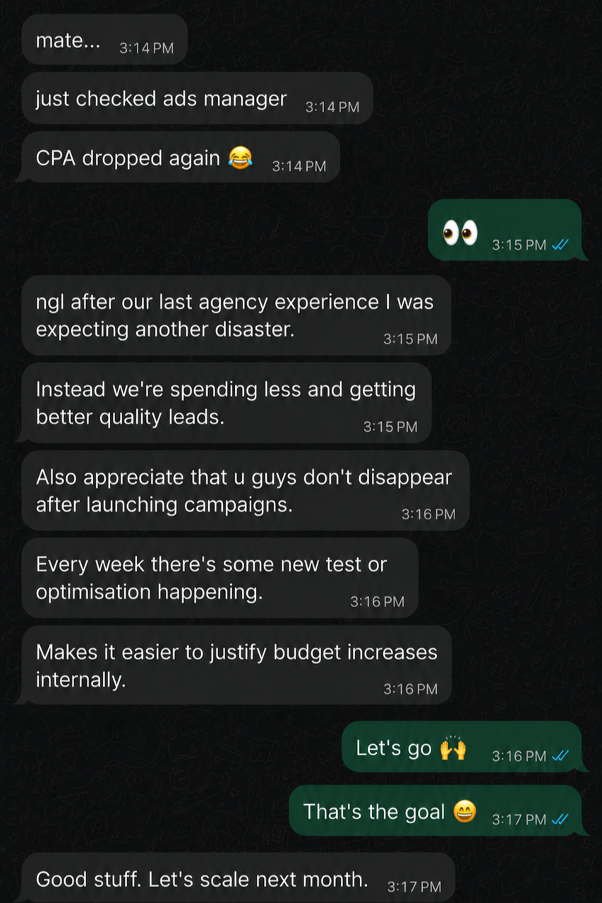 Performance Marketing Testimonial